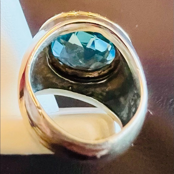 David Yurman Blue Topaz Gold, Diamond, Sterling Silver 925 - Picture 8 of 13